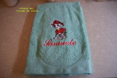 Towel with Marshall embroidery design