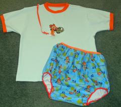 Baby outfit with Nemo and Squirt embroidery design