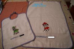 Baby set with Rocky and Marshall embroidery design