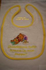 Bib with Sleep Baby Pooh embroidery design