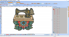 Sewing machine embroidery design preview
