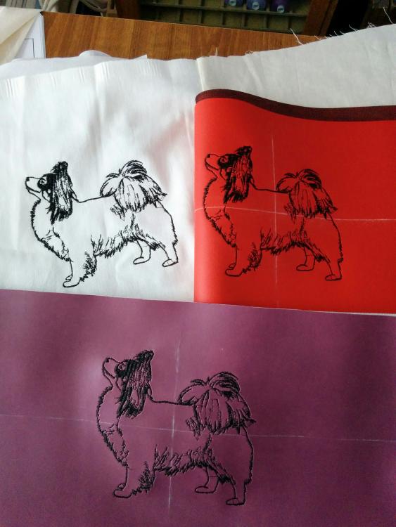 Embroidered dog design