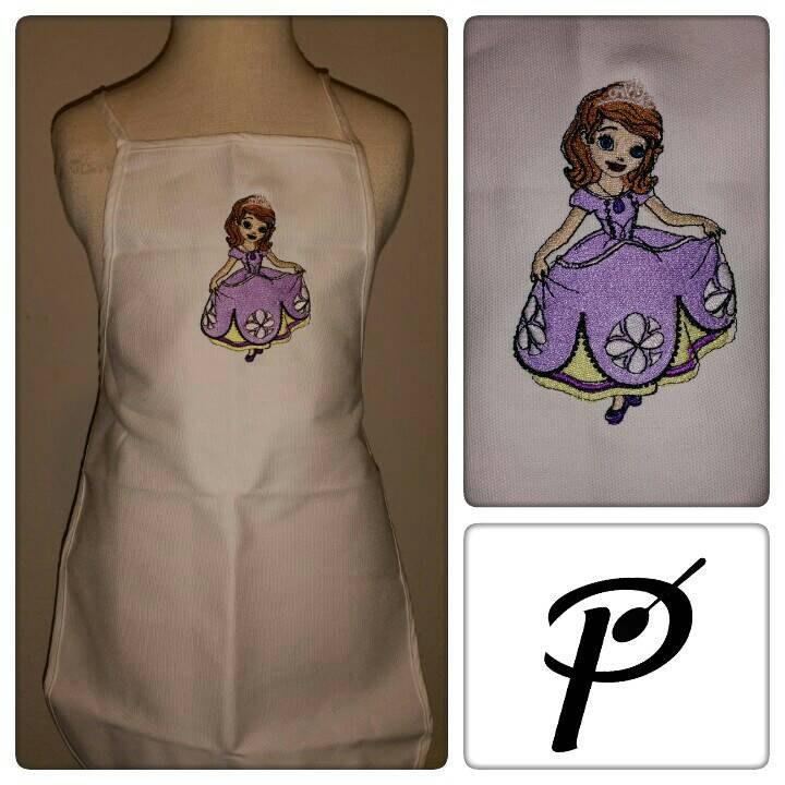 Dress with Sofia The First embroidery design