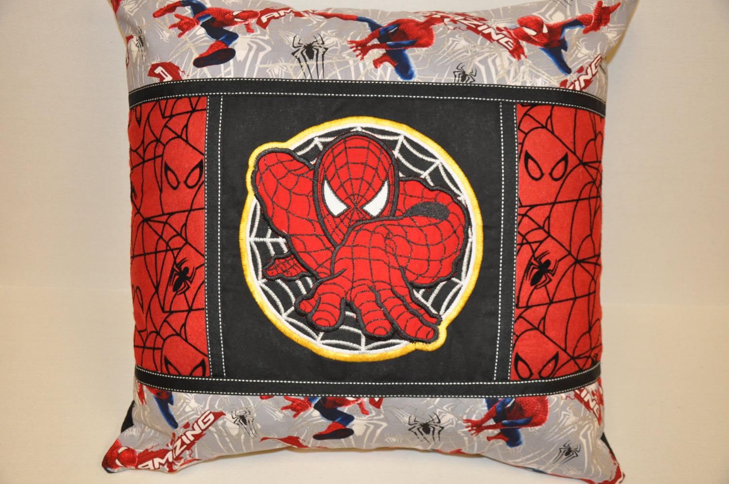 Pillow with Spider Man My Hero embroidery design