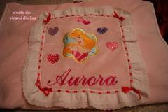 Napkin with Aurora embroidery design