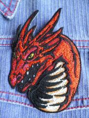 Rock dragon embroidery design