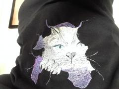 Cat free embroidery design by Kisa