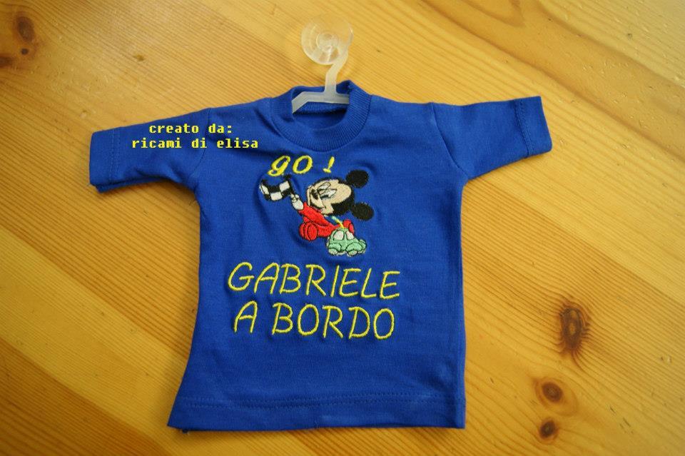 Baby shirt Mickey Mouse Racing embroidery design