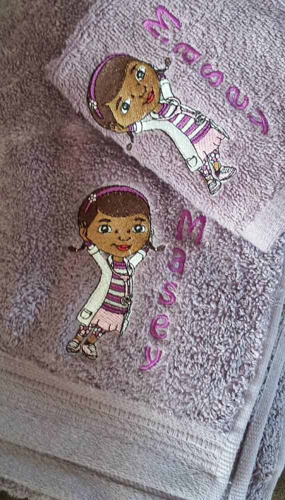 Towels with Doc McStuffins embroidery design