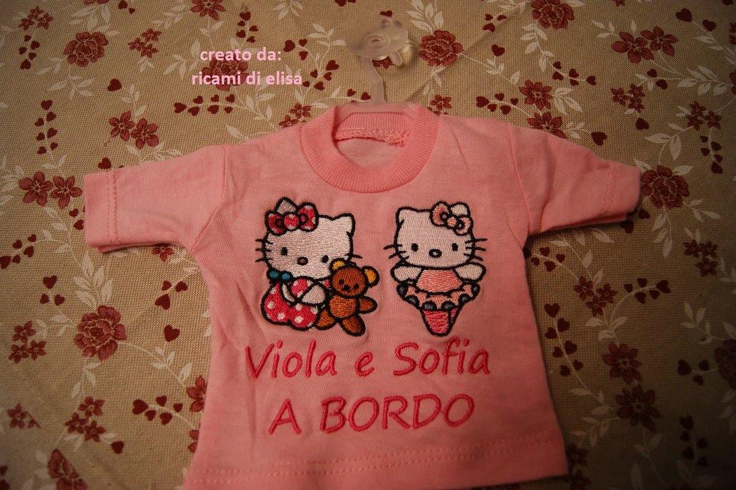 Baby shirt with Hello Kitty embroidery designs
