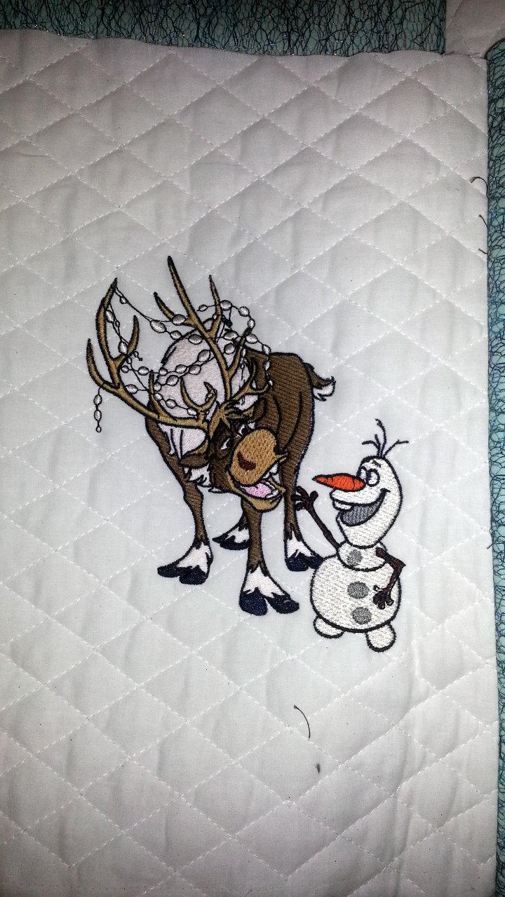 Sven and Olaf embroidery design