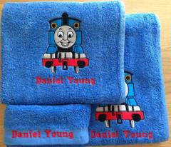 Towels with  Thomas the Tank Engine embroidery design
