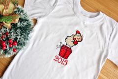 T-shirt with Waiting for present embroidery design