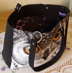 Bag with owl photo stitch free embroidery design