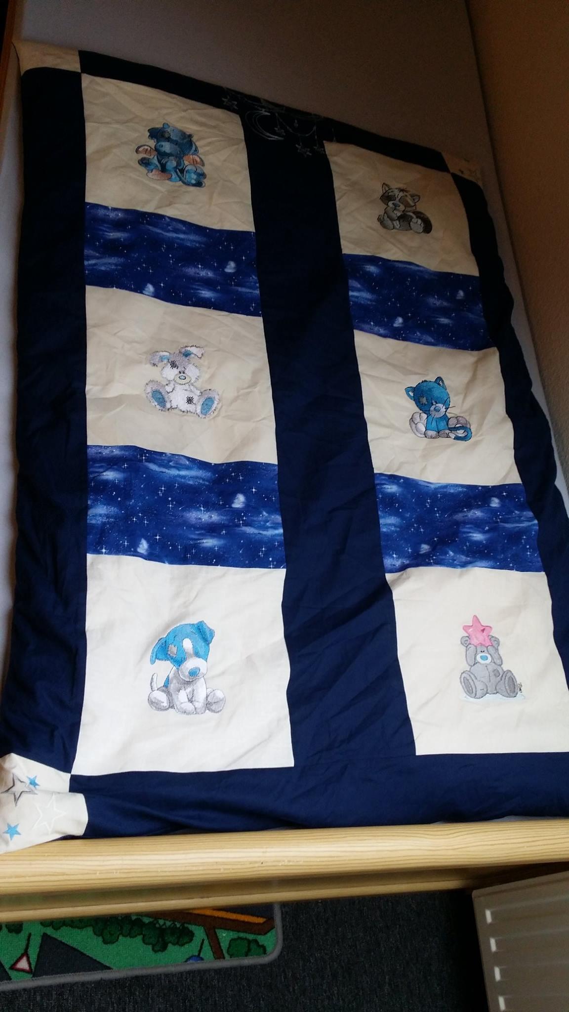 Quilt with old toys embroidery designs