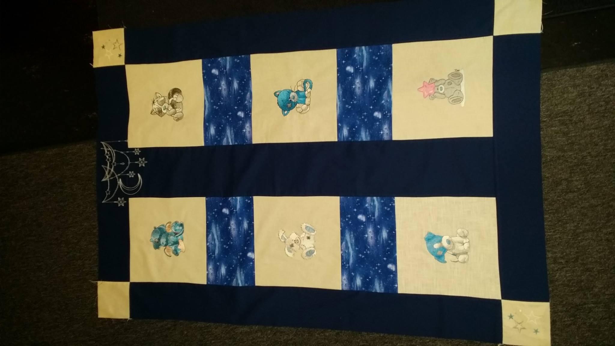 Big Quilt with old toys embroidery designs