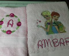 Towels with Sping in Arendelle embroidery design