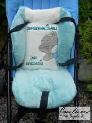 Reducer for stroller with Teddy bear embroidery design