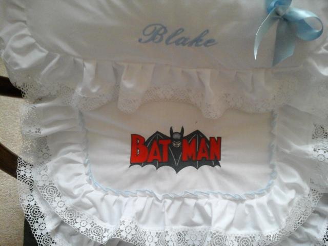 Baby sit with Batman old comics logo embroidery design