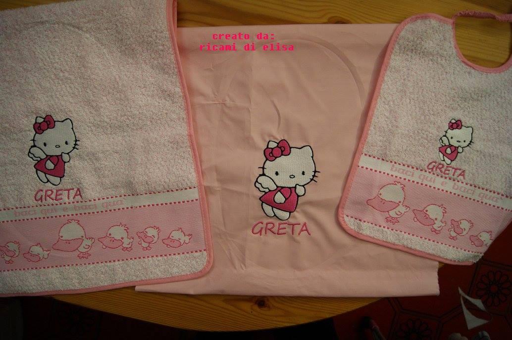 Baby set with Hello Kitty Happy Angel embroidery design