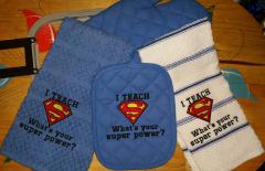 Towels with Superman Logo embroidery design