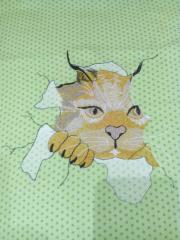 Angry cat free embroidered design