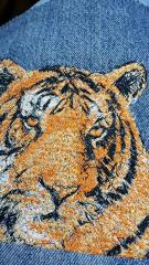 Tiger photo stitch free embroidery