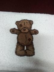 Teddy Bear Hello friend machine embroidered design