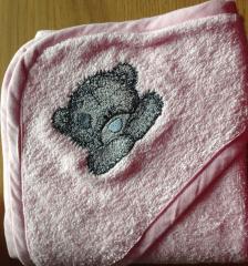 Bathrobe with Teddy Bear embroidery design