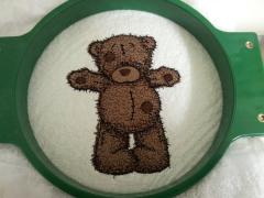 In round hoop Teddy Bear Hello friend machine embroidery design