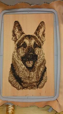 German Shepherd free embroidery design