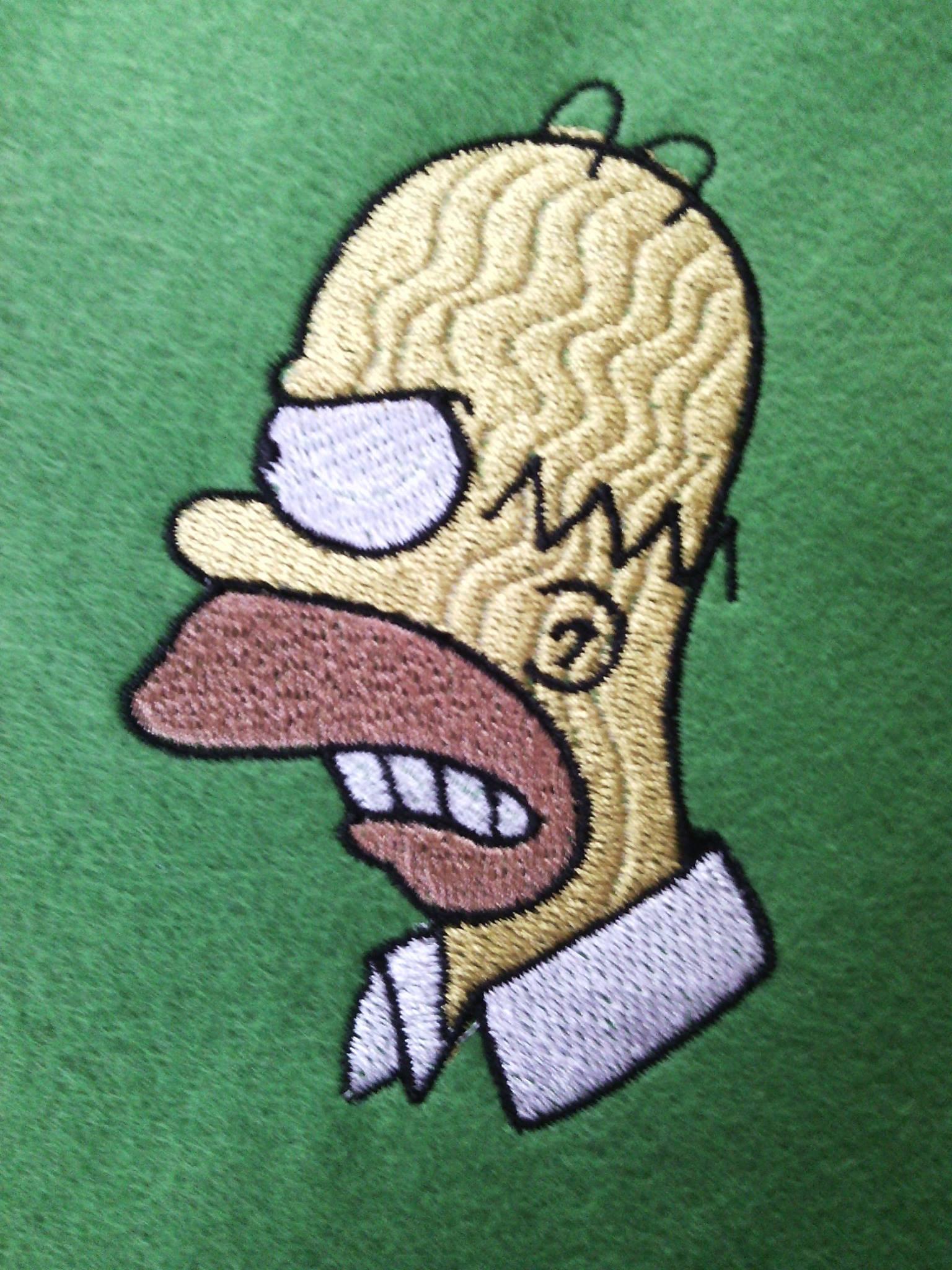 Homer Simpson embroidery design