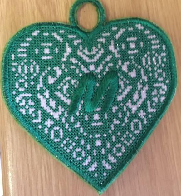 Cross stitch heart free machine embroidery design