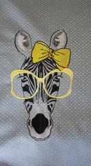 Zebra glasses free embroidery design