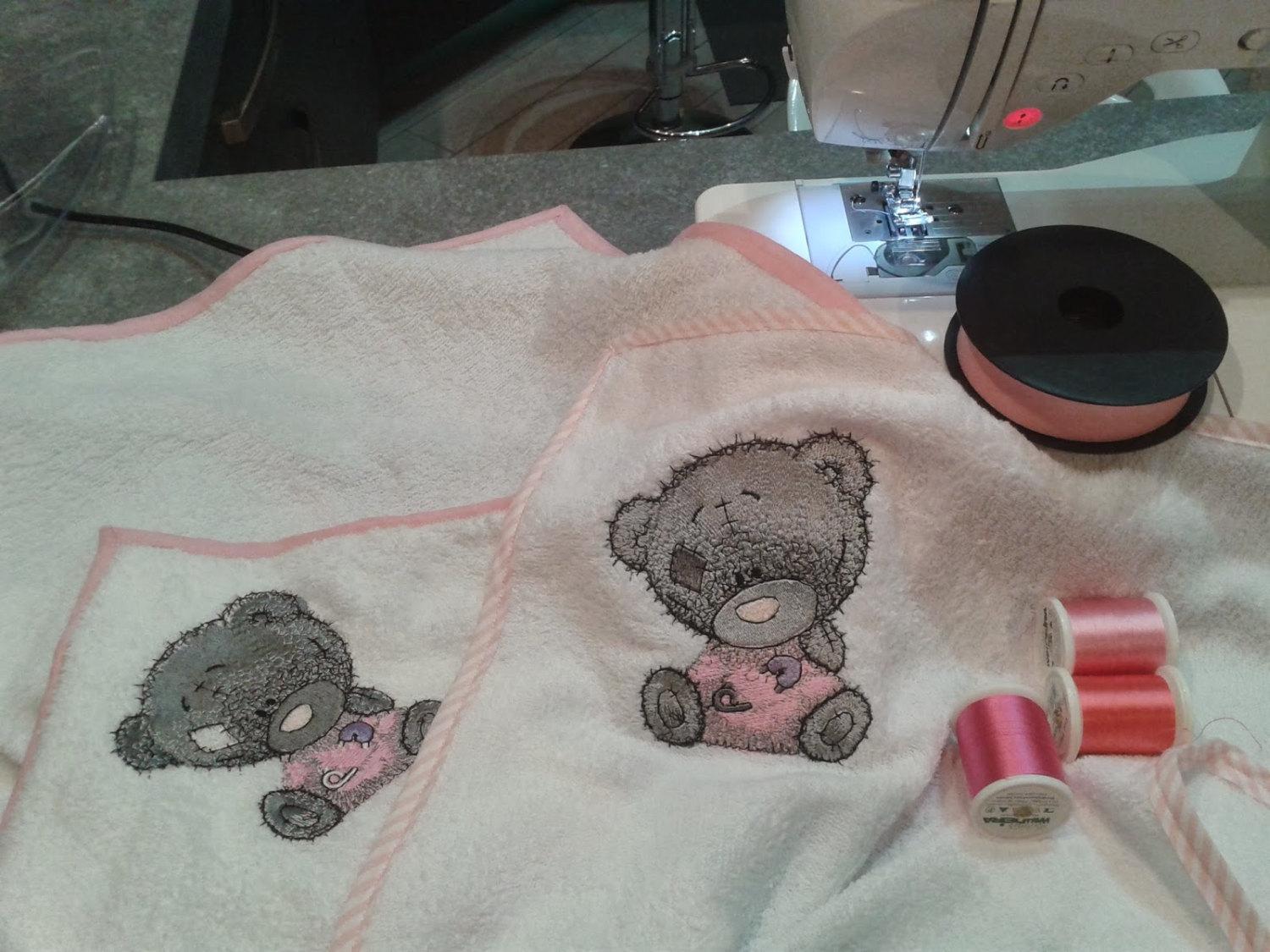 Baby items with Teddy bear I dressed myself embroidery design