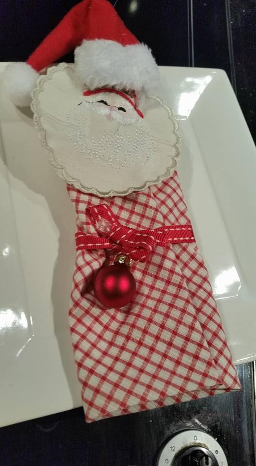 Red Santa Claus Christmas serviette