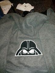 Shirt with The dark side embroidery design