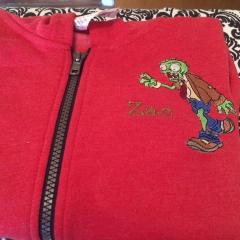Hoodie with Zombie embroidery design