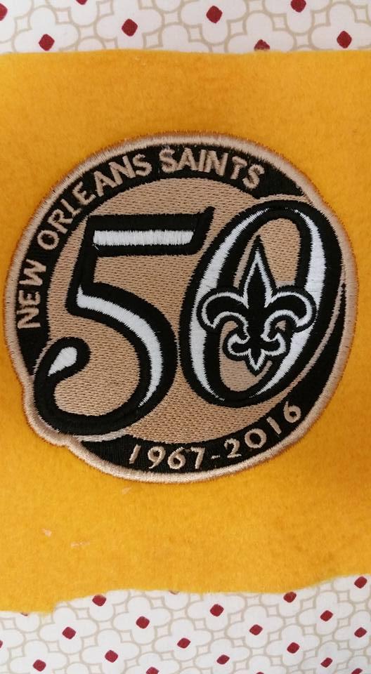 New Orleans Saints 50th anniversary machine embroidery design