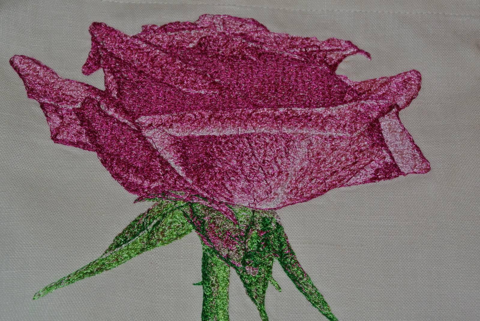 Rose photo stitch free embroidery