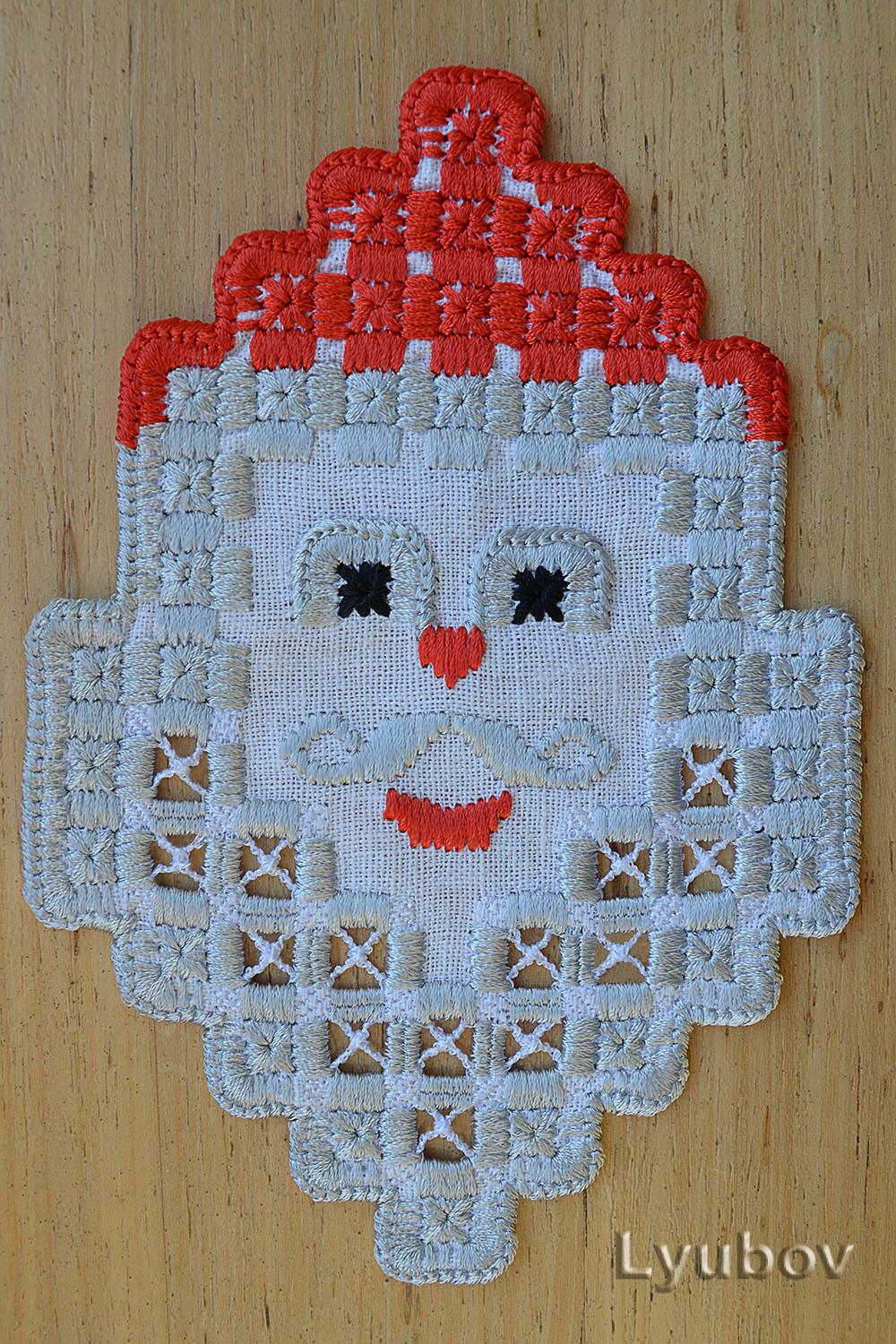 Santa Claus  hardanger free embroidery design