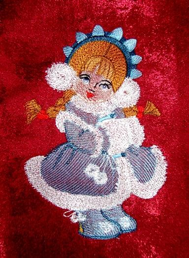 Snow maiden free embroidery design
