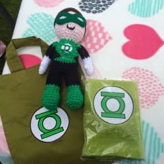Toys with Green Lantern logo embroidery design