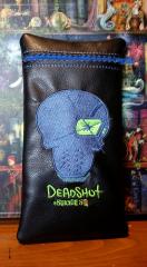 Leather bag with Suicide Squad Deadshot embroidery design