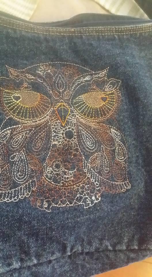 Owl redwork free embroidery design