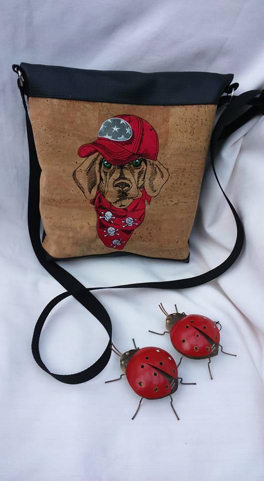 Stylish dachshund machine embroidery design