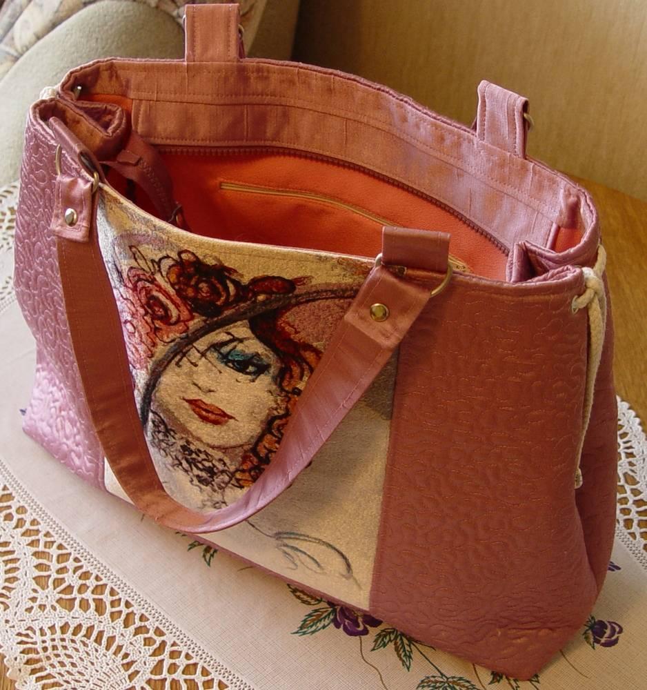Embroidered bag with magic woman design