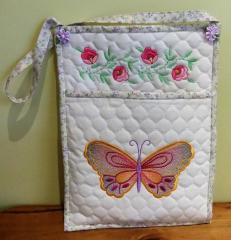 Textile Organizer with Flowers and Butterfly: Add Elegance to Your Space