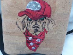 Stylish dachshund machine embroidery design