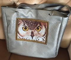 Charming Owl Photo Stitch Embroidery Design Bag: for Nature Lovers